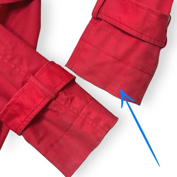 LK BENNETT LONDON Double Breasted Coat Jacket Regal Kate Middleton Pleated Red - Picture 13 of 16